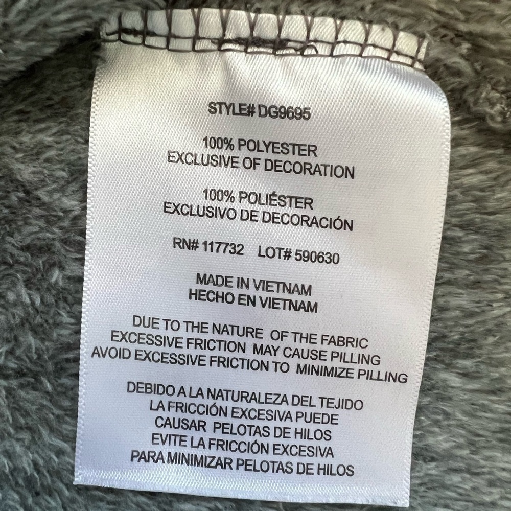 Gerry Women's Fleece 1/4-Zip Pullover Southwest Sherpa Fleece Gray Size Large - Picture 5 of 7